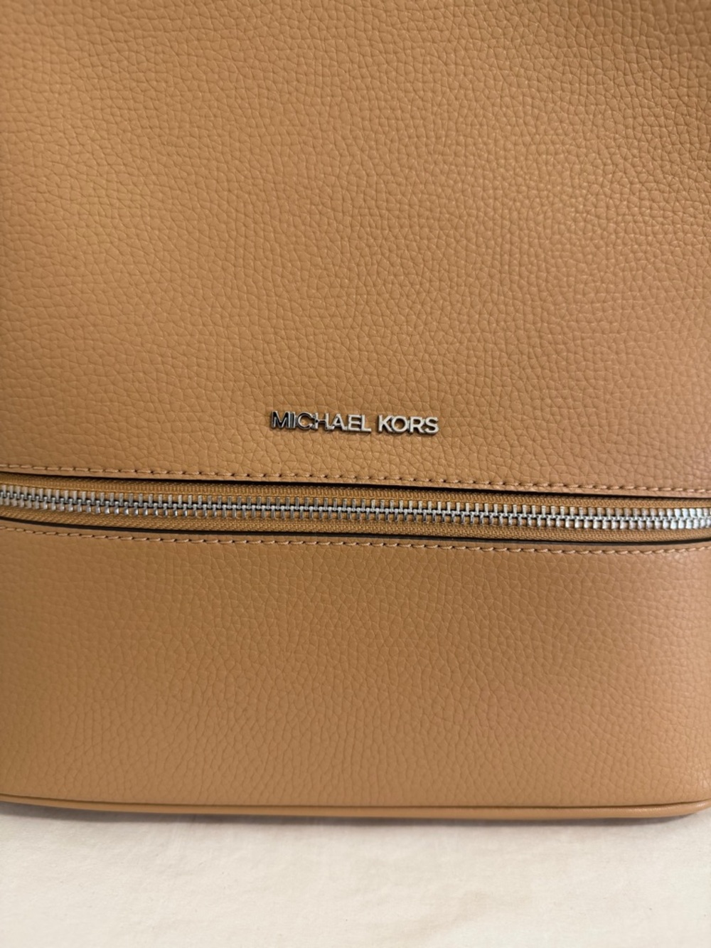 Michael Kors Rhea zip Backpack peanut leather - Picture 2 of 10